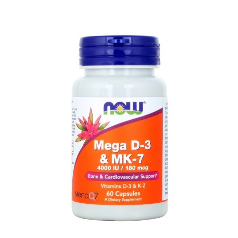 NOW Foods NOW FOODS Mega D3 & MK-7 (60 kaps.)