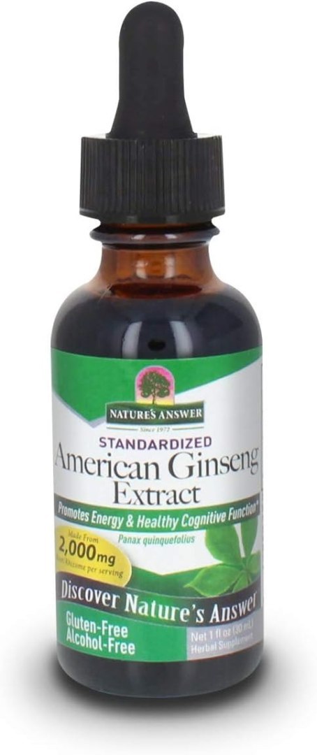 Nature's Answer NATURE'S ANSWER American Ginseng Extract - Ekstrakt z żeń-szenia amerykańskiego (30 ml)