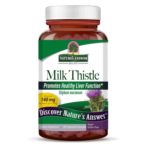 Nature's Answer NATURE'S ANSWER Milk Thistle Seed Extract - Ekstrakt z nasion Ostropestu Plamistego (120 kaps.)