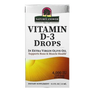 Nature's Answer NATURE'S ANSWER Vitamin D-3 Drops 4000 IU - Witamina D3 (15 ml)