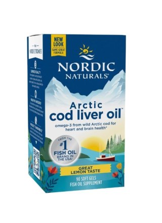 Nordic Naturals NORDIC NATURALS Arctic Cod Liver Oil Lemon (90 kaps.)