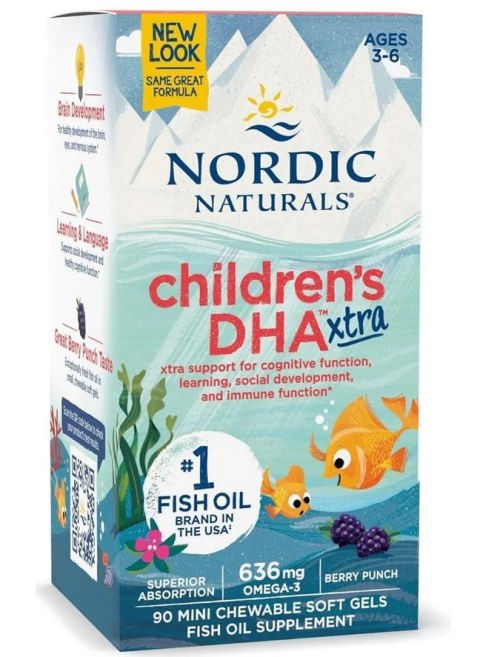 Nordic Naturals NORDIC NATURALS Childrens DHA Xtra 636 mg (90 kaps.)