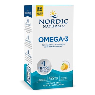 Nordic Naturals NORDIC NATURALS Omega-3, Lemon (120 kaps.)