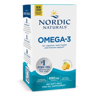 Nordic Naturals NORDIC NATURALS Omega-3, Lemon (180 kaps.)