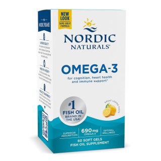 Nordic Naturals NORDIC NATURALS Omega-3, Lemon (60 kaps.)