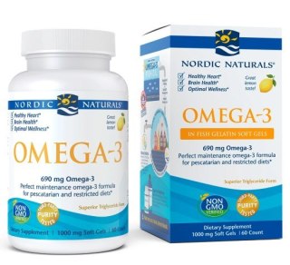 Nordic Naturals NORDIC NATURALS Omega-3 in Fish Gelatin (60 kaps.)