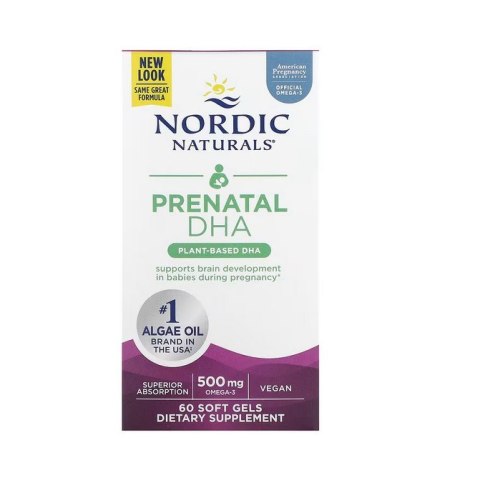 Nordic Naturals NORDIC NATURALS Prenatal DHA Omega 3 Vegan (60 kaps.)