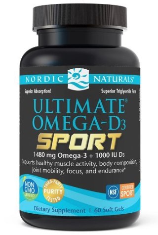 Nordic Naturals NORDIC NATURALS Ultimate Omega-D3 Sport (60 kaps.)