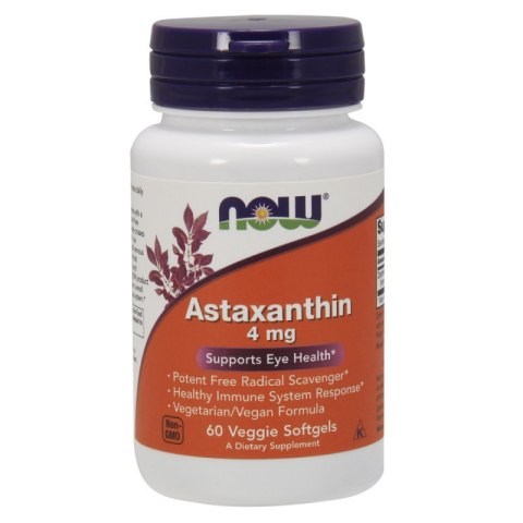 NOW Foods NOW FOODS Naturalna Astaksantyna 4 mg (60 kaps.)