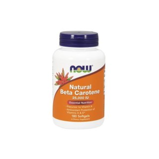 NOW Foods NOW FOODS Naturalny Beta Karoten (Witamina A) 25000 IU (180 kaps.)