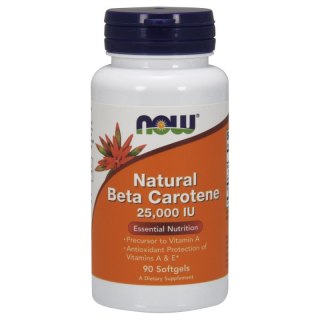 NOW Foods NOW FOODS Naturalny Beta Karoten (Witamina A) 25000 IU (90 kaps.)