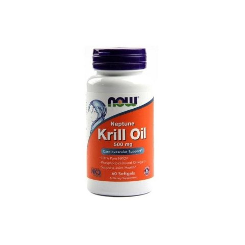NOW Foods NOW FOODS Olej z Kryla 500 mg - Neptun Krill Oil DHA EPA (60 kaps.)