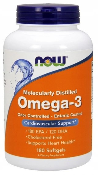 NOW Foods NOW FOODS Omega-3 Molecularly Distilled (180 kaps.)