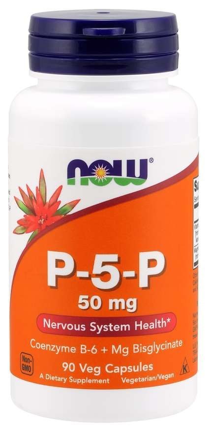 NOW Foods NOW FOODS P-5-P 50 mg - Witamina B6 (90 kaps.)