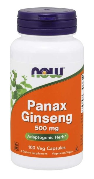 NOW Foods NOW FOODS Panax Ginseng - Żeń-szeń 500 mg (100 kaps.)