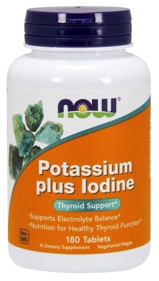 NOW Foods NOW FOODS Potassium Plus Iodine - Potas + Jod (180 tabl.)