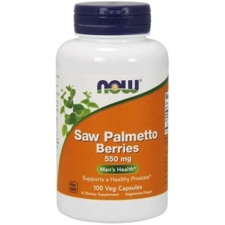 NOW Foods NOW FOODS Saw Palmetto Berries - Palma Sabalowa (jagody) 550 mg (100 kaps.)