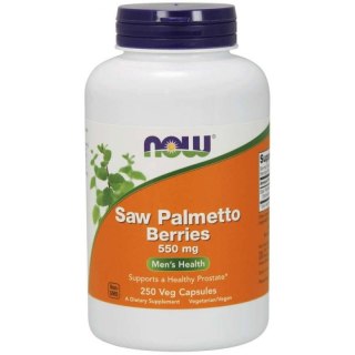NOW Foods NOW FOODS Saw Palmetto Berries - Palma Sabalowa (jagody) 550 mg (250 kaps.)