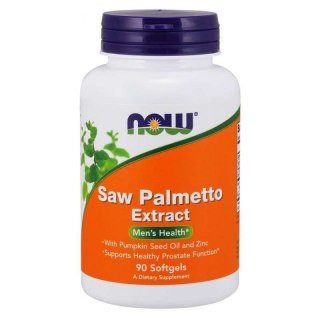 NOW Foods NOW FOODS Saw Palmetto Extract - Palma Sabalowa + Olej z nasion dyni + Cynk (90 kaps.)