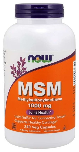 NOW Foods NOW FOODS Siarka MSM - Metylosulfonylometan 1000 mg (240 kaps.)