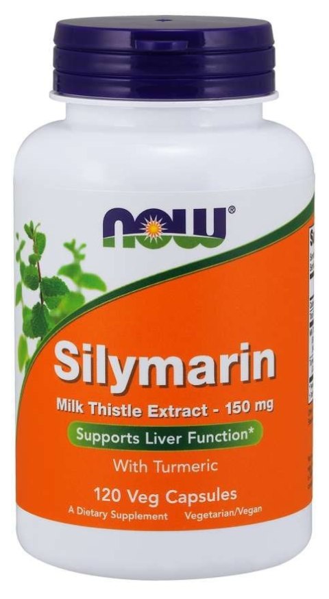 NOW Foods NOW FOODS Silymarin - Sylimaryna z Ostropestu Plamistego + Kurkuma (120 kaps.)