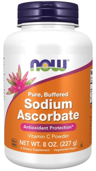 NOW Foods NOW FOODS Sodium Ascorbate - Vitamin C Powder - Wiitamina C buforowana - L-Askorbinian Sodu (227 g)