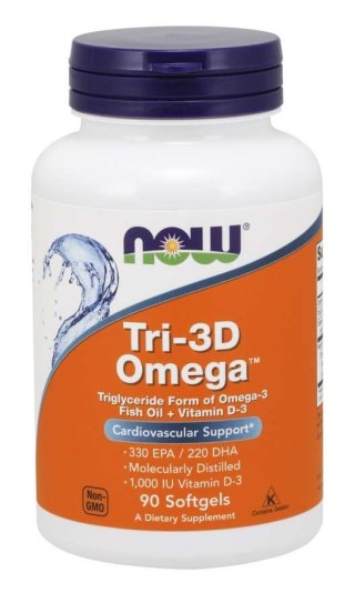 NOW Foods NOW FOODS Tri-3D Omega-3 (90 kaps.)