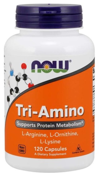 NOW Foods NOW FOODS Tri-Amino - L-Arginina + L-Ornityna + L-Lizyna (120 kaps.)