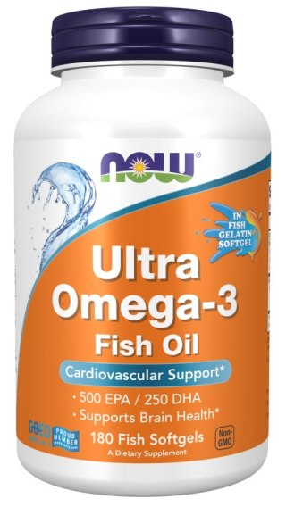 NOW Foods NOW FOODS Ultra Omega-3 (Fish Oil) (180 kaps.)