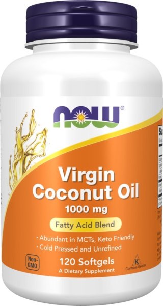 NOW Foods NOW FOODS Virgin Coconut Oil - Olej kokosowy 1000 mg (120 kaps.)