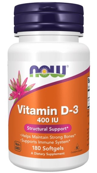 NOW Foods NOW FOODS Vitamin D-3 (180 kaps.)