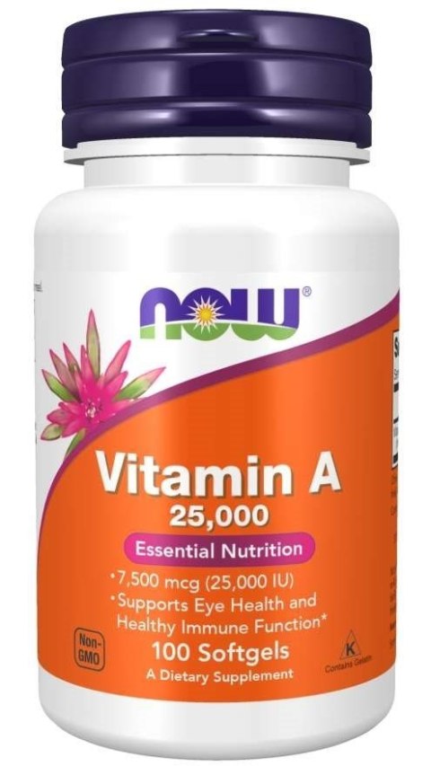 NOW Foods NOW FOODS Witamina A 25000 IU (100 kaps.)