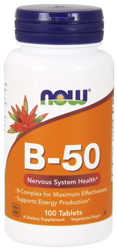 NOW Foods NOW FOODS Witamina B-50 - Kompleks Witamin B (100 tabl.)
