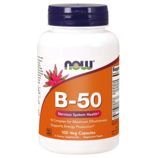 NOW Foods NOW FOODS Witamina B-50 - Kompleks Witamin B - B-Complex (100 kaps.)