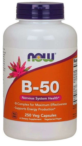 NOW Foods NOW FOODS Witamina B-50 - Kompleks Witamin B - B-Complex - B-Complex (250 kaps.)