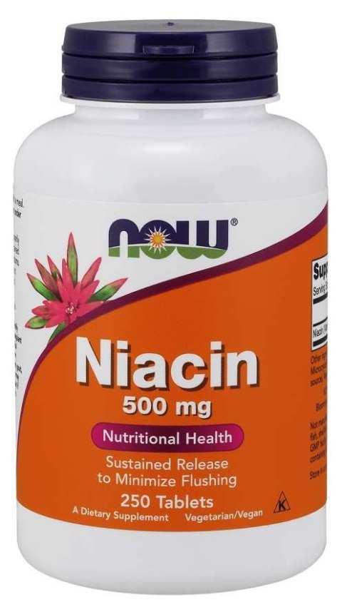 NOW Foods NOW FOODS Witamina B3 - Niacyna (Niacin) 500 mg (250 tabl.)