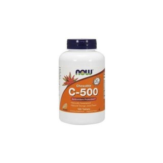 NOW Foods NOW FOODS Witamina C 500 mg do ssania - smak pomarańczowy (100 tabl.)