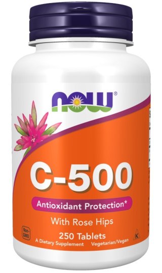 NOW Foods NOW FOODS Witamina C 500 mg z dziką różą (250 tabl.)