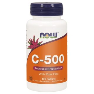 NOW Foods NOW FOODS Witamina C z Dziką Różą 500 mg C-500 (100 tabl.)