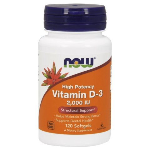NOW Foods NOW FOODS Witamina D3 2000 IU (120 kaps.)