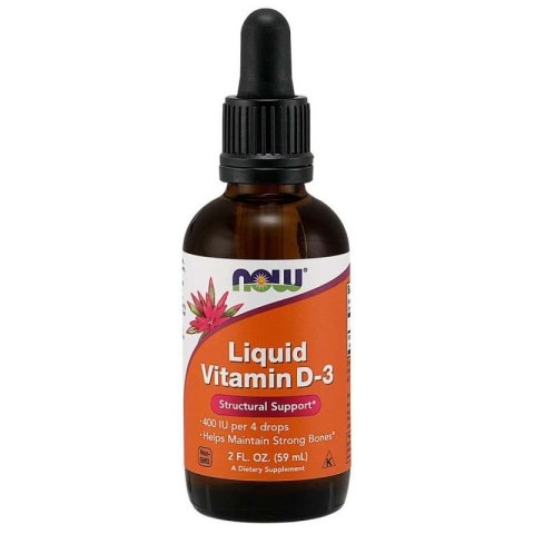 NOW Foods NOW FOODS Witamina D3 400 IU w MCT (59 ml)