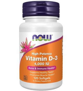 NOW Foods NOW FOODS Witamina D3 4000 IU (120 kaps.)