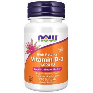 NOW Foods NOW FOODS Witamina D3 4000 IU (240 kaps.)