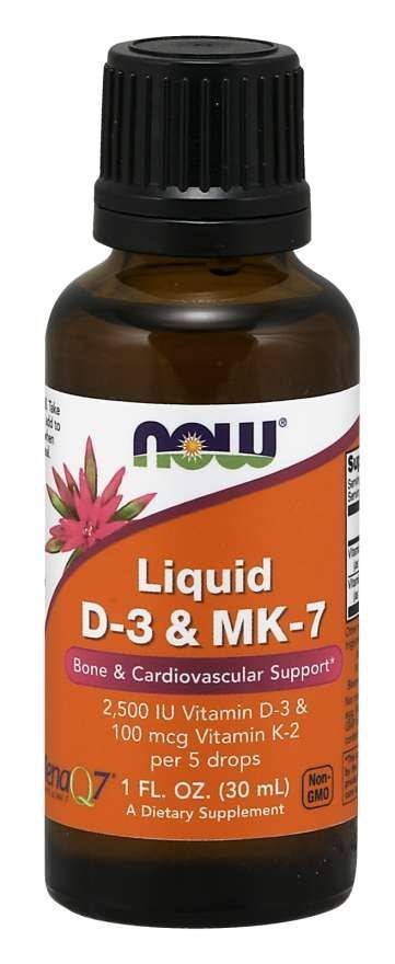 NOW Foods NOW FOODS Witamina D3 + K2 Mk-7 (30 ml)