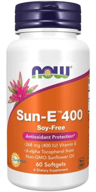 NOW Foods NOW FOODS Witamina E Sun-E 400 IU (60 kaps.)