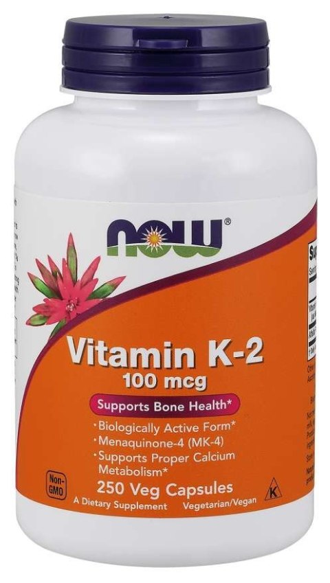 NOW Foods NOW FOODS Witamina K2 MK4 100 mcg (250 kaps.)