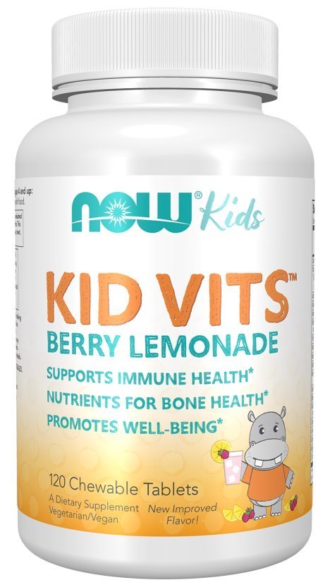 NOW Foods NOW FOODS Witaminy i minerały dla dzieci Kid Vits - Berry Lemonade (120 tabl.)