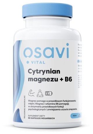 Osavi OSAVI Cytrynian magnezu + B6 (90 kaps.)