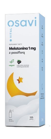 Osavi OSAVI Melatonina 1 mg z passiflorą - smak czarnej porzeczki (25 ml)