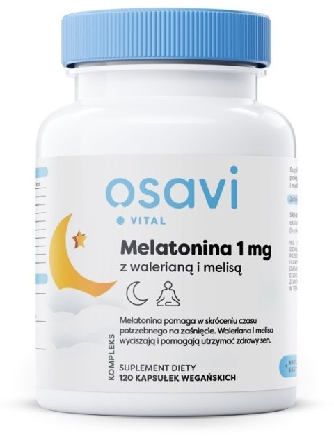 Osavi OSAVI Melatonina 1 mg z walerianą i melisą (120 kaps.)